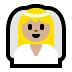 👰🏼 person with veil: medium-light skin tone display on Windows